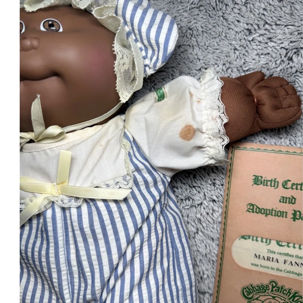 Vintage Cabbage Patch Kids Preemie African American Mold 1 CPK Coleco 1982 Tag
